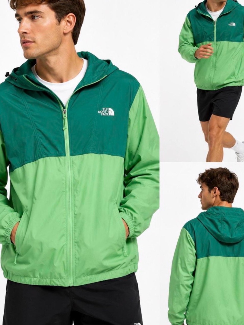 The North Face Men’s Two-Tone Green Windbreaker Jacket